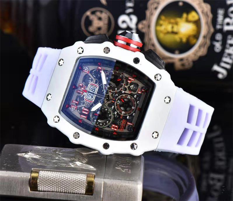 New WISH Hot Selling Fashion Hollow Out h Ghost Head White Silicone Band Quartz Watch High Quality Men's Watch