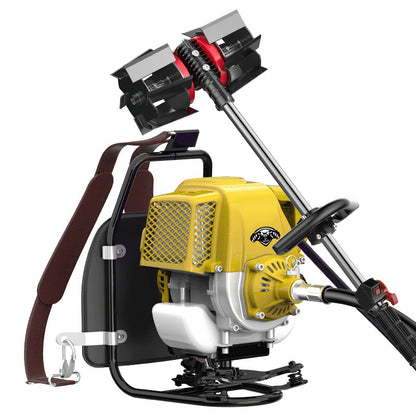 Factory direct gasoline lawn mower four-stroke backpack multifunctional brush cutter weeding and soil harvesting lawn mower