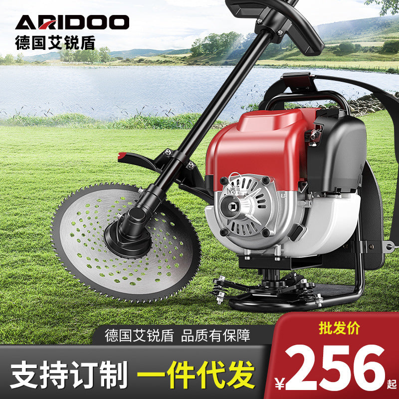 Multi-Functional Backpack Lawn Mower, Agricultural Gasoline-Powered Weeder, Household Land Clearing, Soil Loosening, Grass Cutting Machine - copy