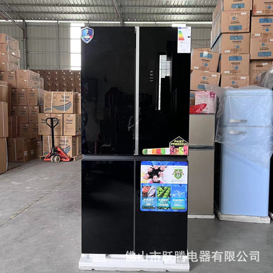 Export factory direct cross four black mirror air-cooled refrigerator 481L cross door 2024
