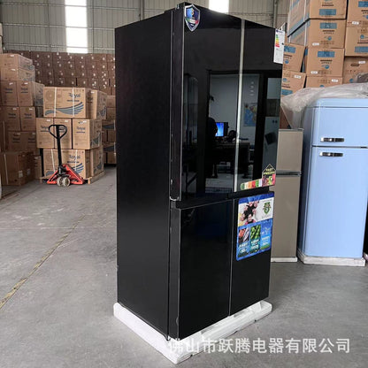 Export factory direct cross four black mirror air-cooled refrigerator 481L cross door 2024