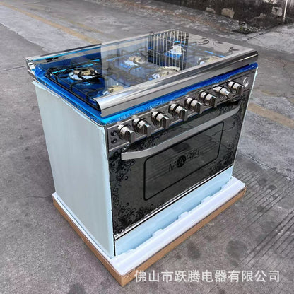 6-gas 95L oven one-piece vertical multi-function intelligent household gas electric oven outlet cooking range
