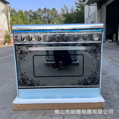 6-gas 95L oven one-piece vertical multi-function intelligent household gas electric oven outlet cooking range