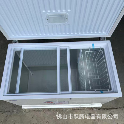 Export Export Commercial Horizontal Freezer Refrigerated Frozen Quick-Frozen Meat Ice Cream Freezer 150L300L Liters