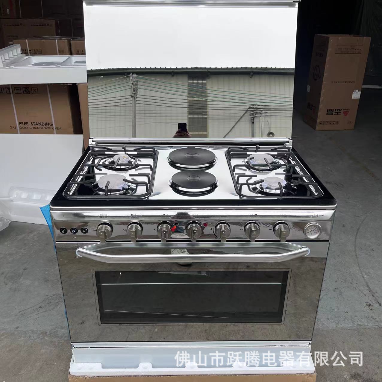 English version 4 gas 2 electric oven outlet conjoined vertical oven 4 gas 2 electirc gas oven