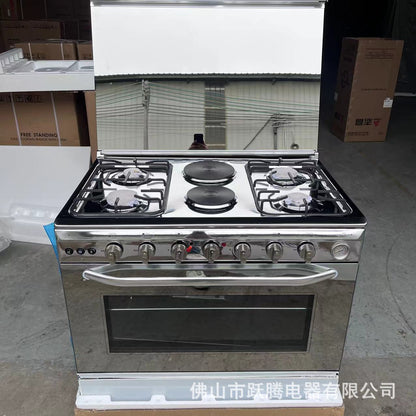 English version 4 gas 2 electric oven outlet conjoined vertical oven 4 gas 2 electirc gas oven