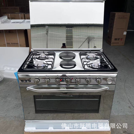 English version 4 gas 2 electric oven outlet conjoined vertical oven 4 gas 2 electirc gas oven