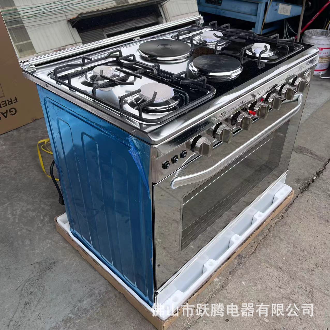 English version 4 gas 2 electric oven outlet conjoined vertical oven 4 gas 2 electirc gas oven