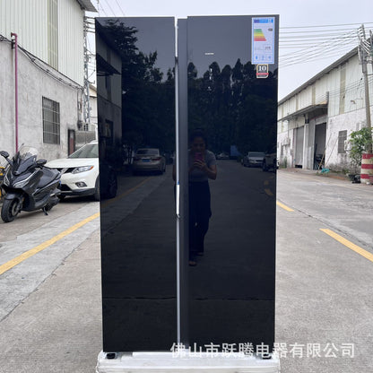 Export Export Double-Door Side-By-Side Refrigerator Glass Panel 693 Side by Side Refrigerator