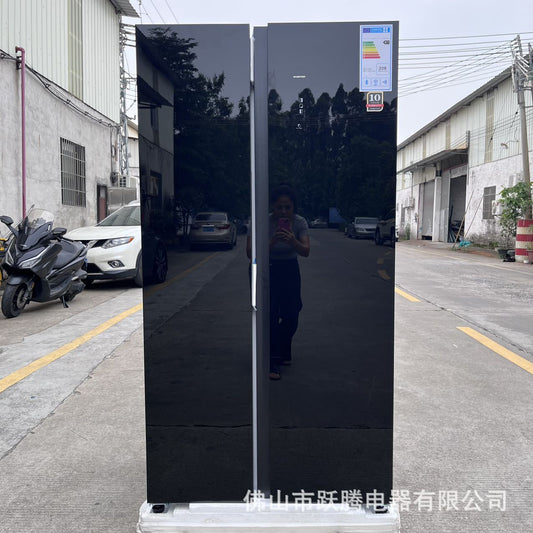 Export Export Double-Door Side-By-Side Refrigerator Glass Panel 693 Side by Side Refrigerator