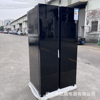 Export Export Double-Door Side-By-Side Refrigerator Glass Panel 693 Side by Side Refrigerator