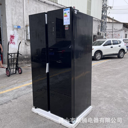 Export Export Double-Door Side-By-Side Refrigerator Glass Panel 693 Side by Side Refrigerator