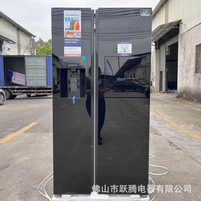 Foreign Trade Export Side-By-Side Refrigerator with Ice Cubes Ice Water Auto Make Ice Cube/Crushing