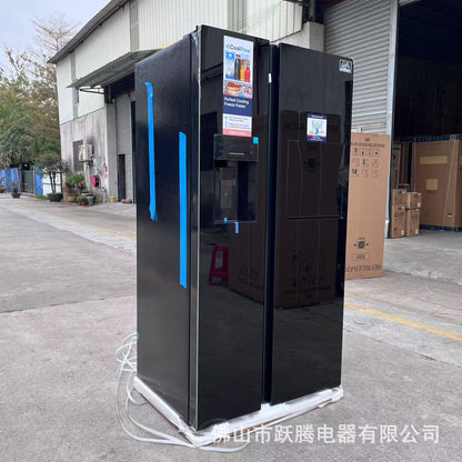 Foreign Trade Export Side-By-Side Refrigerator with Ice Cubes Ice Water Auto Make Ice Cube/Crushing