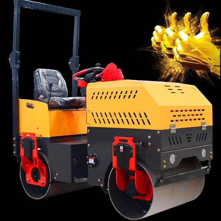 Small road roller manufacturer 2 tons hand-held double steel wheel single wheel 1 ton compactor car vibration 3 ton road roller