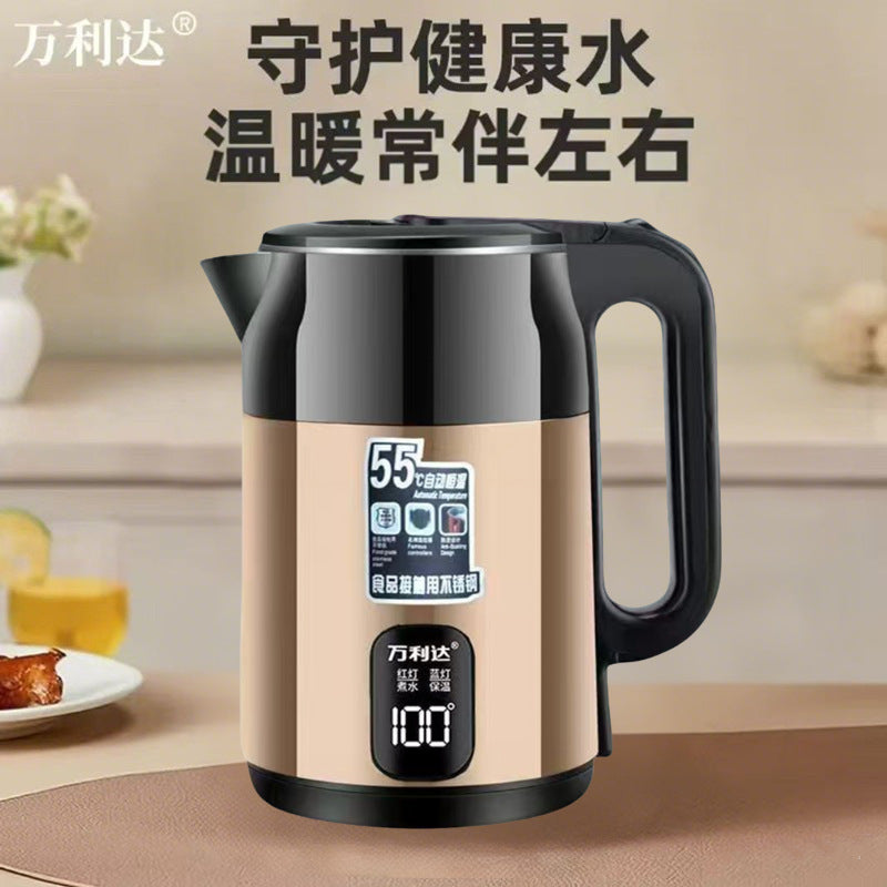 Wanlida Electric Kettle for Home Use, Automatic Electric Kettle with Integrated Temperature Control, Large Capacity