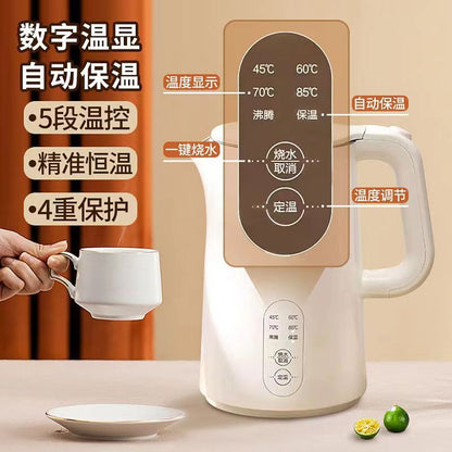 Midea Constant Temperature Electric Water Kettle Household 316L Stainless Steel Thermal Insulation Fully Automatic Intelligent Burning Sh15X301 Anti-Scalding