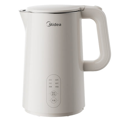 Midea Constant Temperature Electric Water Kettle Household 316L Stainless Steel Thermal Insulation Fully Automatic Intelligent Burning Sh15X301 Anti-Scalding