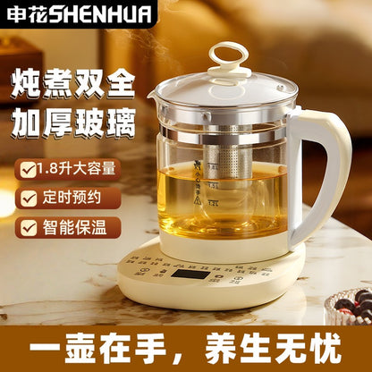 Health Pot Multi-Function Electric Kettle Boiling Water Flower Teapot Office Frying Pot Glass Boiling Flower Tea Foreign Trade Gift