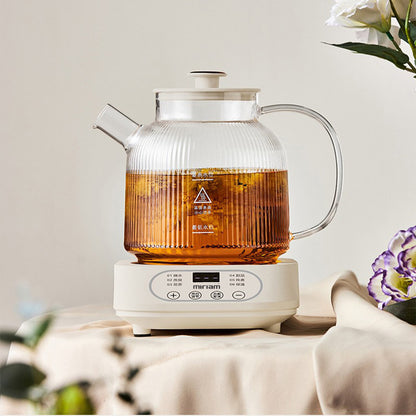 Milian Glass Health-Preserving Teapot, Automatic Tea Brewing Pot, Constant Temperature Teapot, Electric Tea Pot for Home Use, Electric Flower Tea Pot
