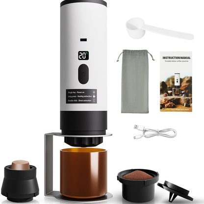 Cross-border portable capsule coffee machine automatic wireless heating small household outdoor portable coffee machine wholesale