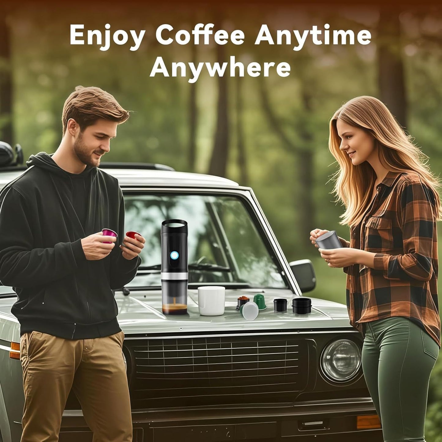 Kasuda Portable Coffee Machine Dual-Mode Self-Heating High-Pressure Three-In-One Extraction Espresso Machine