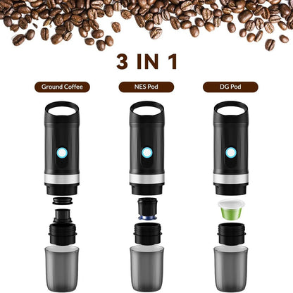 Kasuda Portable Coffee Machine Dual-Mode Self-Heating High-Pressure Three-In-One Extraction Espresso Machine