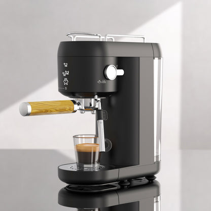 Coffee machine espresso coffee machine visual fully semi-automatic household milk bubble machine small grinder electric 110V US gauge