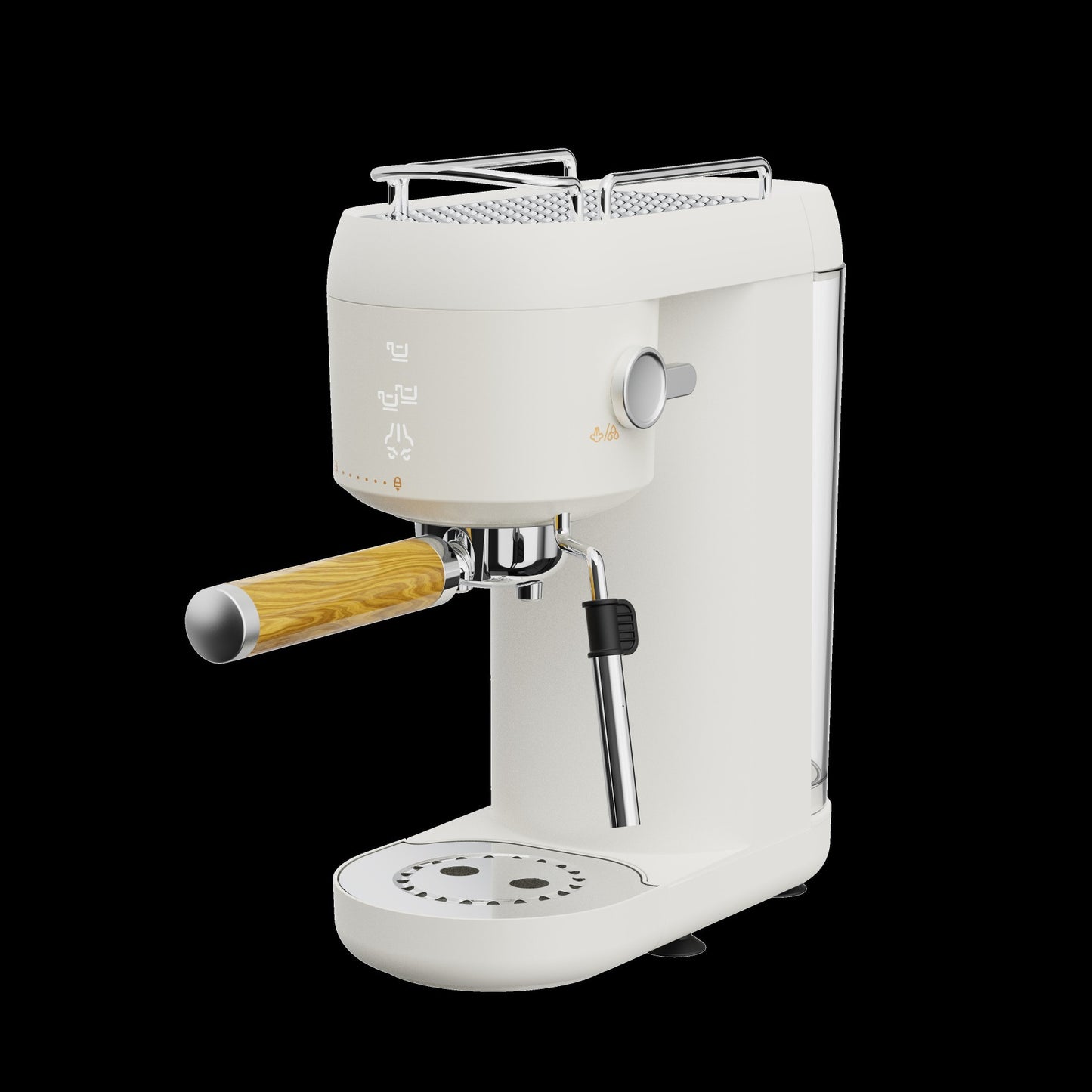 Coffee machine espresso coffee machine visual fully semi-automatic household milk bubble machine small grinder electric 110V US gauge