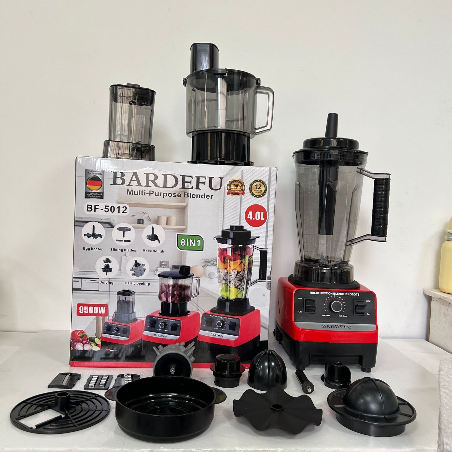 4Lblender Cross-Border North American Stainless Steel Food Processor Large Capacity Blender Juicer Mixer Meat Grinder