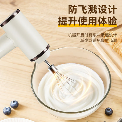 Cross-Border Electric Eggbeater Hand-Held Kitchen Baking Cream Frother Household Mini Milk Coffee Blender