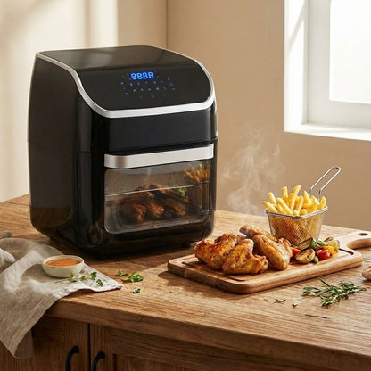 In-Stock Household Air Fryer Cross-Border 12L Large Capacity Fryer for Frying French Fries and Roasting Chicken with Touch Control Toaster Oven