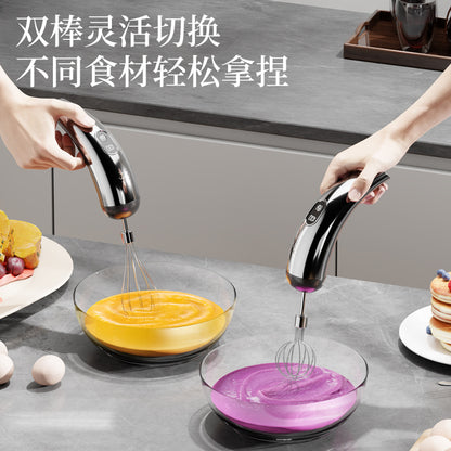 26-Year-Old New Model Electric Egg Beater for Home Kitchen with Five-Speed Adjustment, Wireless Handheld Electric Mixer and Frother