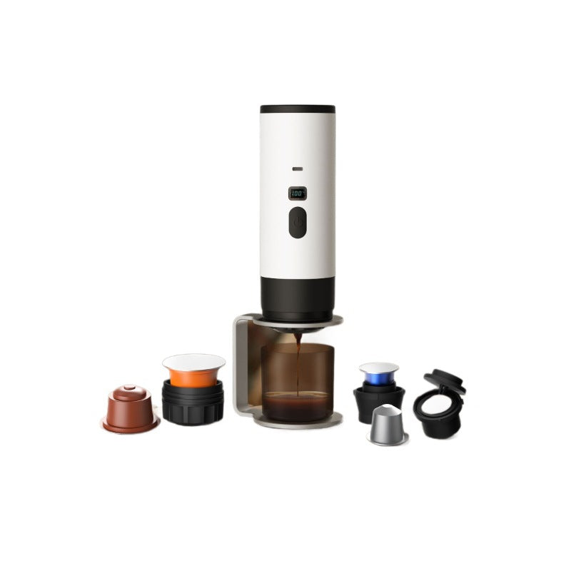 Espresso Coffee Machine Outdoor Travel Portable Capsule Coffee Machine Household Wireless Electric Coffee Powder Extraction Machine