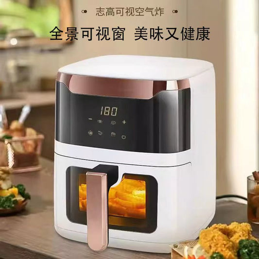 In-Stock Air Fryer for Home Use, New Model, Large Capacity, Intelligent, Multifunctional, Fully Automatic, No Need to Flip, Visible Electric Fryer