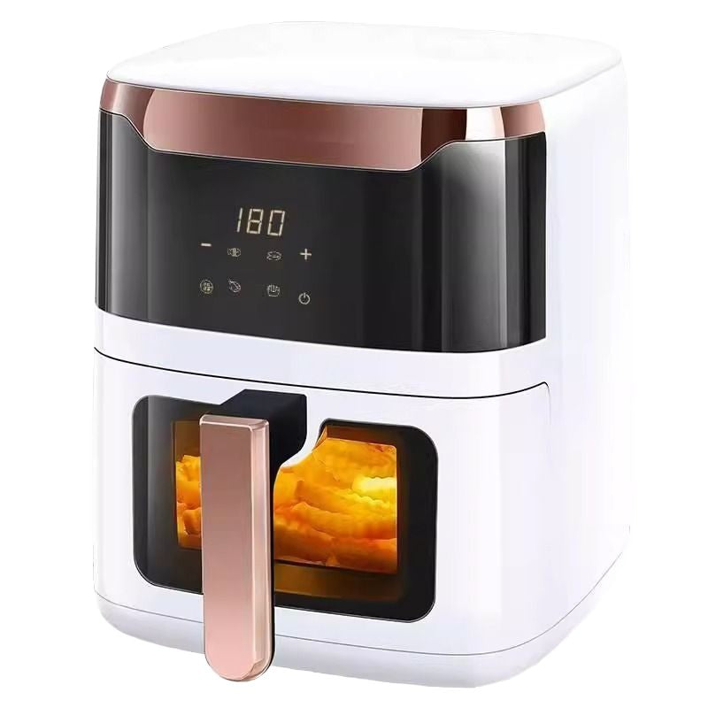 In-Stock Air Fryer for Home Use, New Model, Large Capacity, Intelligent, Multifunctional, Fully Automatic, No Need to Flip, Visible Electric Fryer