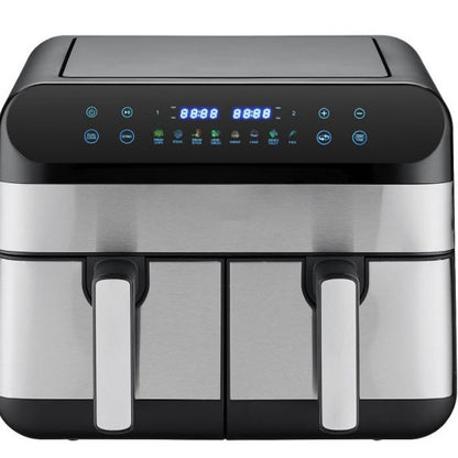 Double Door Double Pot Air Fryer 9L High Power 1800W Heating Touch Screen Electronic Control Household Cross-Border Fryer