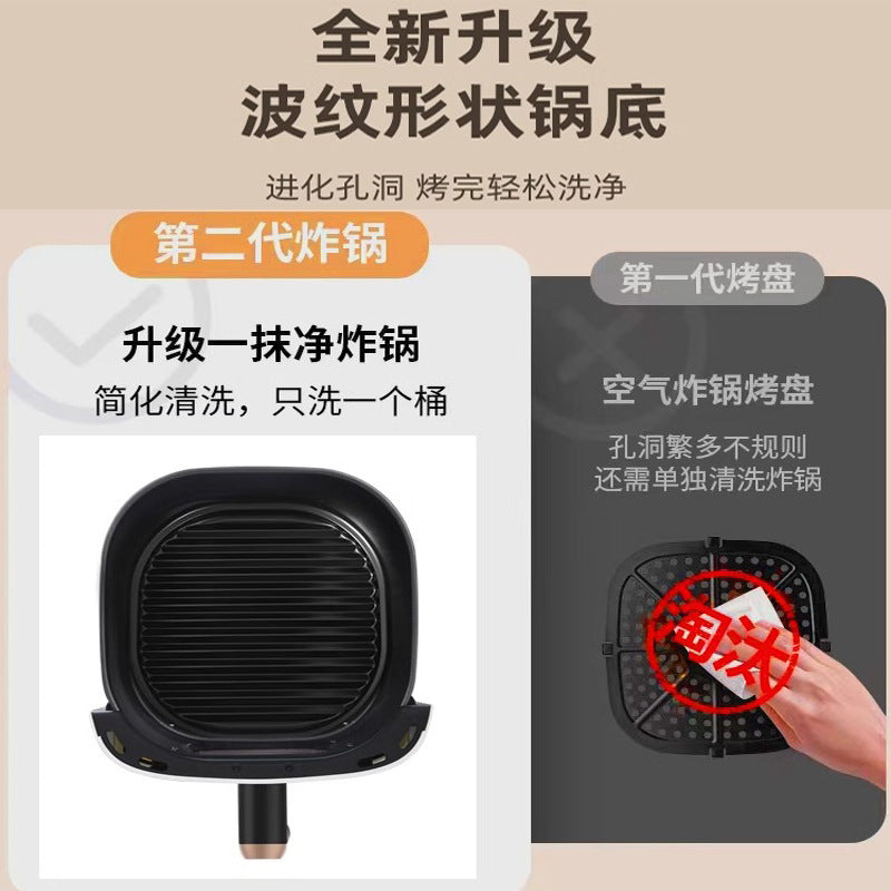Air Fryer Smart Visual Oil-Free Electric Fryer for Home Use, No Need to Turn the Food, Multifunctional, Large Capacity, 2025 New Model in Stock