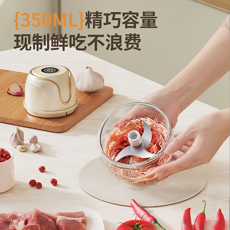 Cross-Border Electric Blender Mini Portable Garlic Grinder Kitchen Household Automatic Meat Grinder Garlic Grinder