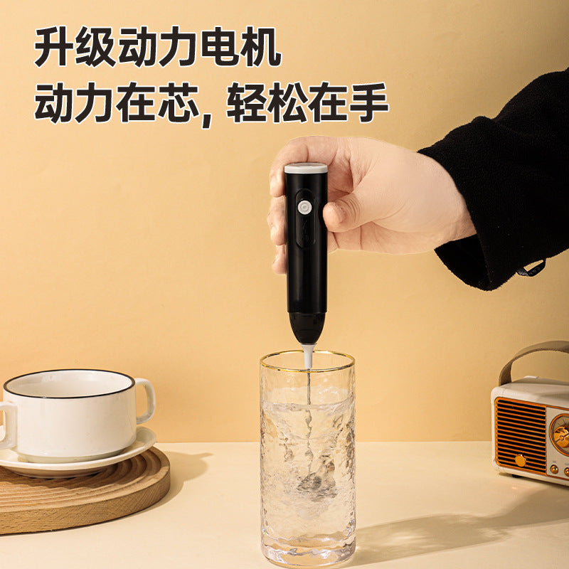 Kitchen Multifunctional Mini Rechargeable Electric Milk Frother Coffee Stirring Stick Milk Frother Milk Powder Mixer