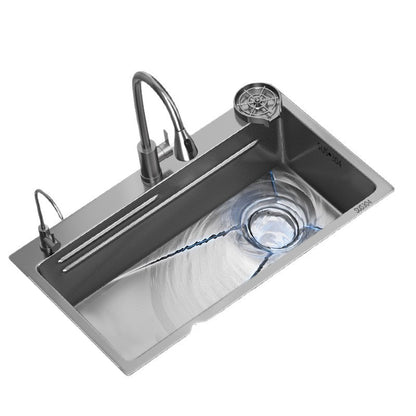 SOURCE Factory Handmade Kitchen 304 Stainless Steel Sink Japanese Household Nano Sink Single Basin under Counter Vegetable Washing