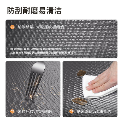 Kitchen Sink with 4mm Thickened Residue Collection Basin, Large Single Sink, Household Stainless Steel Under-Counter Basin, Dishwashing Sink, Vegetable Washing Pool