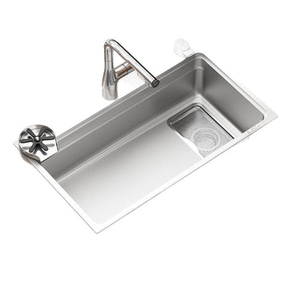 New Slag Collection Stainless Steel 304 Silver Kitchen Sink Large Single Sink Dishwashing Sink Multi-Functional Sink under the Sink