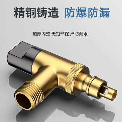 All copper washing machine faucet automatic water stop valve special snap-in nozzle joint drum automatic 4 points/6 points