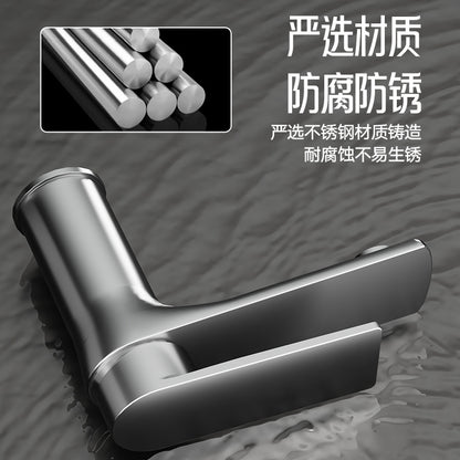Stainless steel faucet wash basin wash basin hot and cold water household toilet wash table bathroom cabinet basin faucet