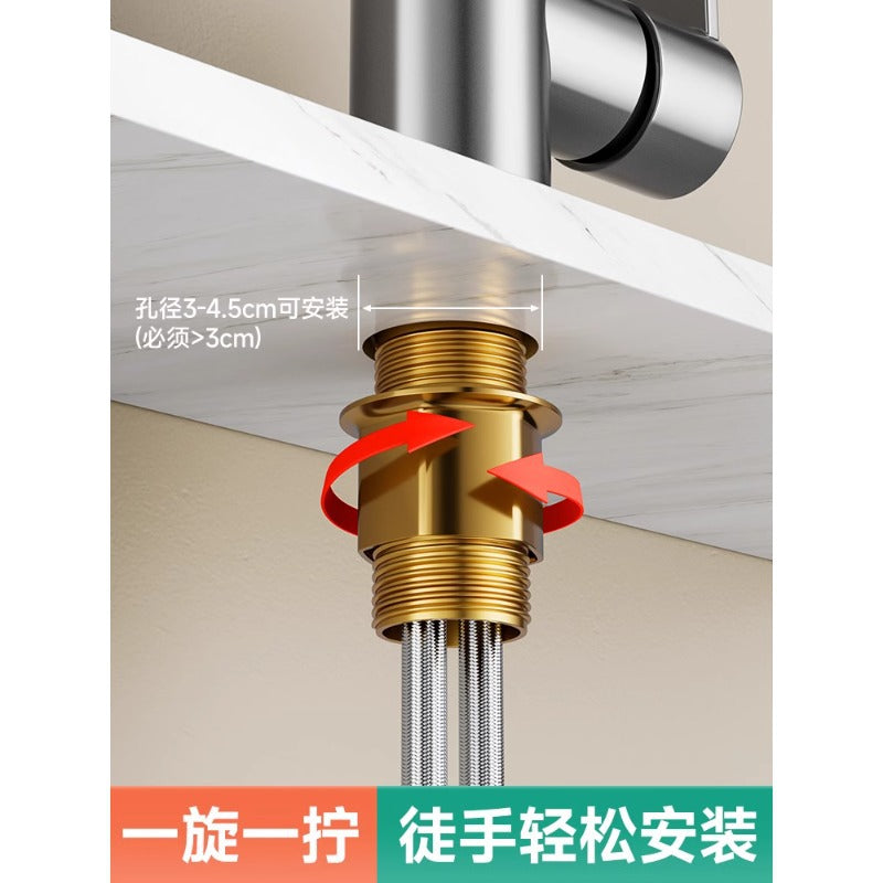 Basin faucet wash basin wash basin toilet universal mechanical arm kitchen single cooling table household hot and cold water