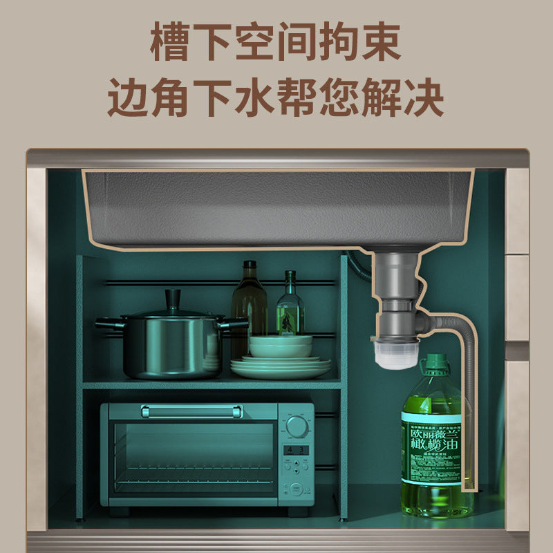 Kitchen Sink Large Single-Slot Thickened Stainless Steel Sink Nano Gun Gray Handmade Household Sink Sink