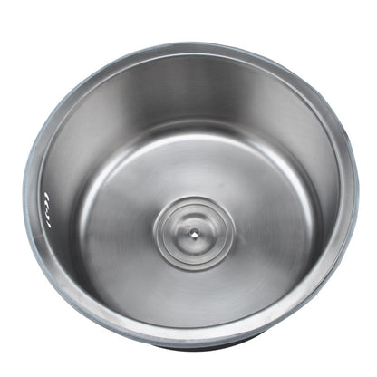 304 Stainless Steel Round Sink Under-Counter Basin Modern Kitchen Bathroom Brushed Primary Color Embedded Integrated Water Bar