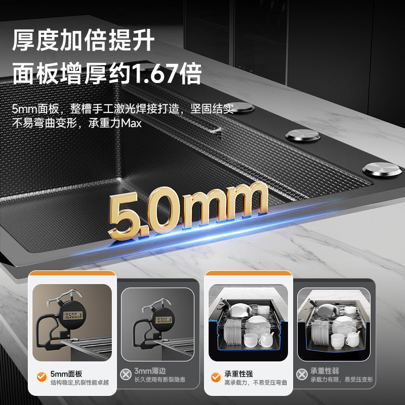 Jomoo Sink Large Single-Slot Kitchen Household 304 Stainless Steel Countertop Undermount Sink Dishwashing Sink Undermount Sink