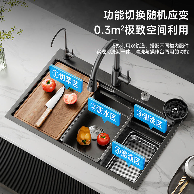 Jomoo Sink Large Single-Slot Kitchen Household 304 Stainless Steel Countertop Undermount Sink Dishwashing Sink Undermount Sink